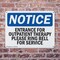 Signmission Entrance For Outpatient Therapy Please Ring OSHA Notice Sign, Plastic, 14in W x 10in L, 2PK OS-2PACK-NS-P-1014-L-12099 - alternate 5